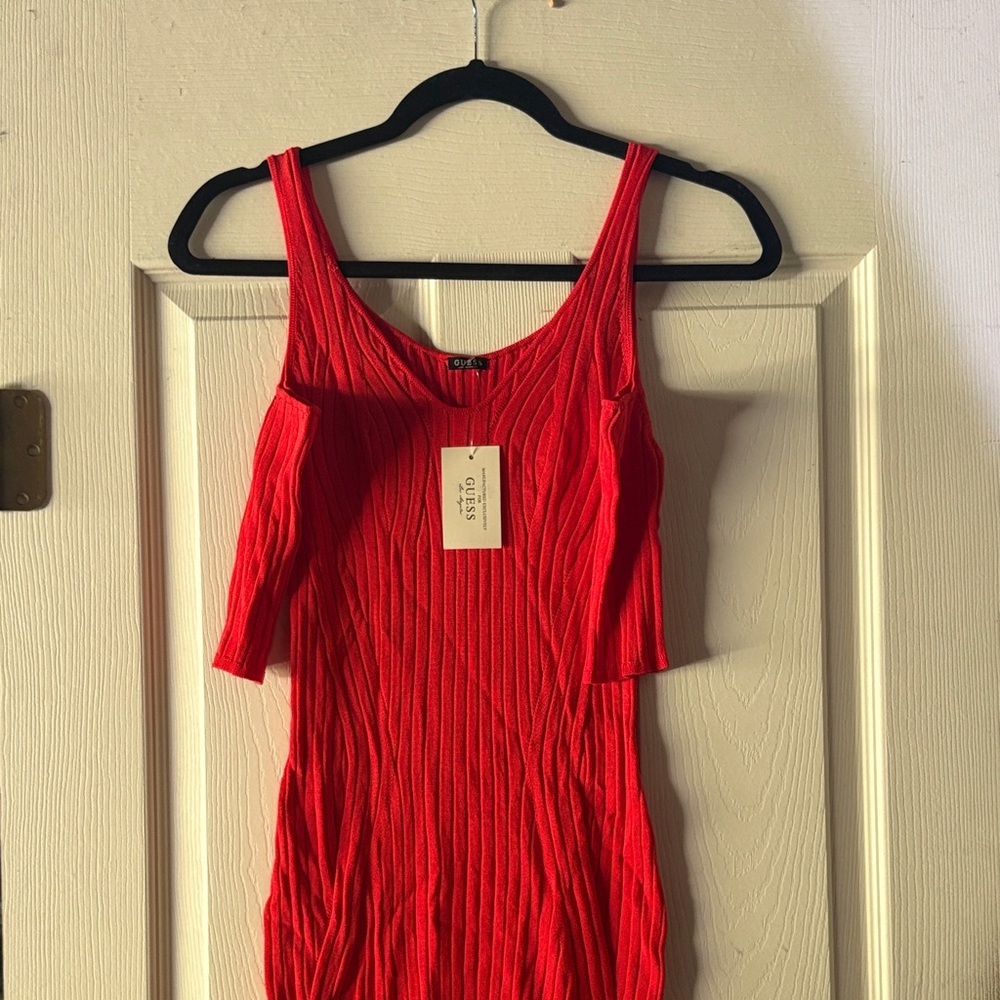 Guess Vibrant Red Knit Dress
